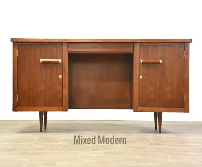 Walnut Mid Century Modern Desk • $2400