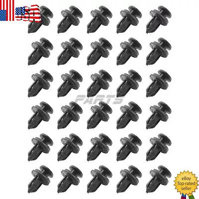 23/64  (9mm) Hole Blk Nylon Push Type Retainers FITS Mitsubishi #MR200300 30/PK • $6.92