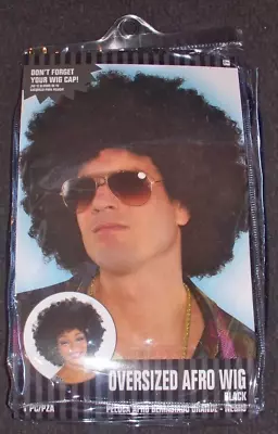 Black Giant Afro Wig Super Big Jumbo Disco 70s Costume Large Fro Curly Oversized • $12.99