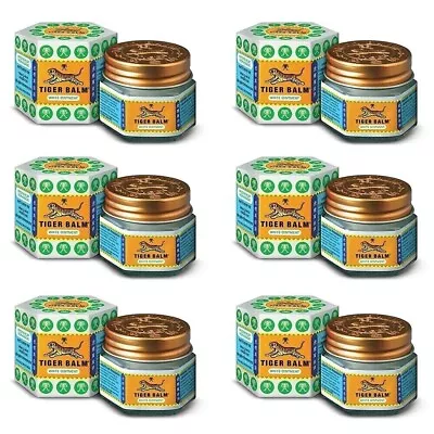 6 X Tiger Balm White Ointment  For Headaches & Nasal Congestion - 9 Ml Each • $15.53