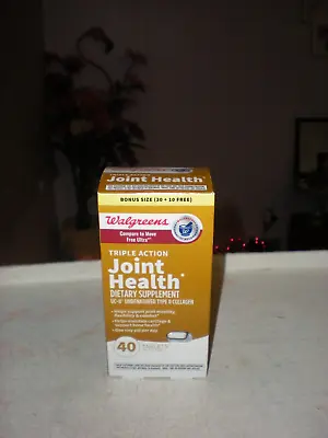 Walgreens Triple Action Joint Health 40Tablets  08/25 • $10.19