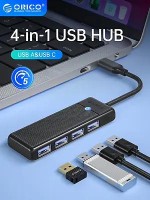 $25.99 • Buy ORICO Type C HUB USB HUB 3.0 4-Port Splitter USB HUB Adapter Expansion Dock Ultr