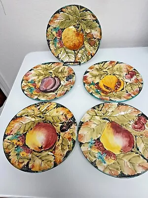 Vintage Italian Hand Painted Majolica Fruit Plate  Fratelli Fanciullacci • $13