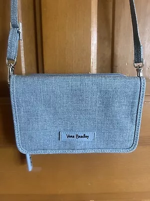 NEW Vera Bradley 3-in-1 Lighten Up RFID Crossbody Phone Wallet GRAY $75 • $15.99