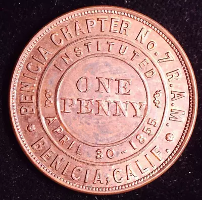 Benicia Chapter No 7 Masonic Penny Token Benicia California • $12