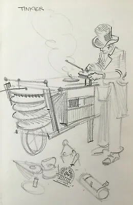 Henry Matthew Brock ORIGINAL Drawing London Remarkable Beggars John Thomas Smith • £25
