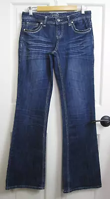 Vanity Dakota Flare Jeans Womens Size 28/32 31x34 Distressed Studded 63-30975 • $16.16