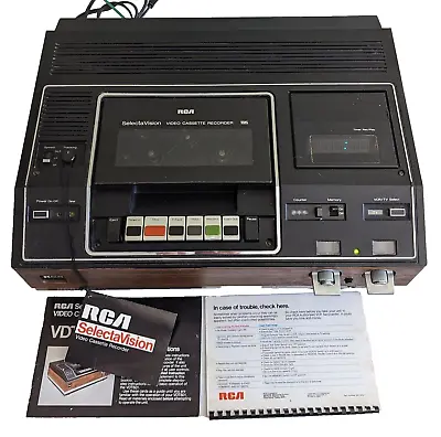 RCA SelectaVision Video Cassette Recorder VHS Tape VDT501 Powers On Repair 1979 • $105