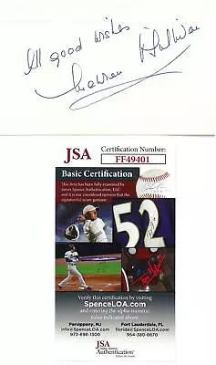 Maureen O'Sullivan Signed Authentic Autographed 3x5 Cream Index Card JSA#FF49401 • $54.99