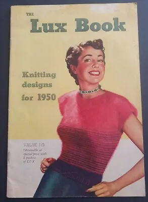 THE LUX BOOK 1950 Knitting Designs Linda Darnell Vintage 50s Magazine  • $9