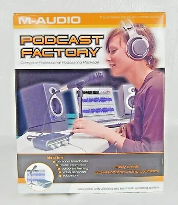 M-AUDIO PODCAST FACTORY Complete Professional Podcasting Solution Package • $68.77