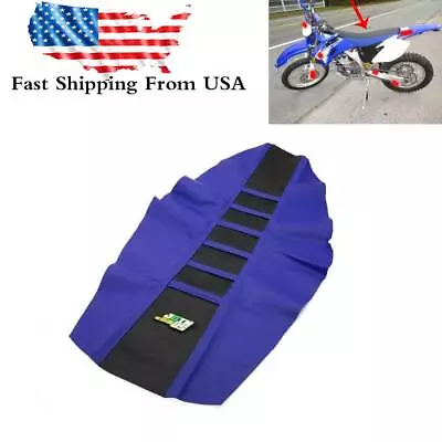 For 96-2023 YAMAHA YZ 125 YZ 250 Seat Cover Gripper ALL BLACK /BLUE RIBS YZF450 • $19.99