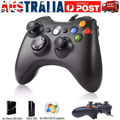 Wired Controller USB For PC Compatible With Xbox 360 / Windows 7 8 10 11 Gamepad • $19.93