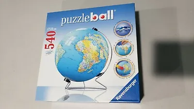 NEW Ravensburger The Earth 3D Jigsaw Puzzle Ball World Globe 540 Pieces W/Stand • $8.99