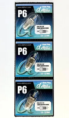 Glow Plug P6 Turbo Cold Off-Road Nitro Alpha Plus - Pack Of 3 - .21 .28 Lutz RC • $32.99