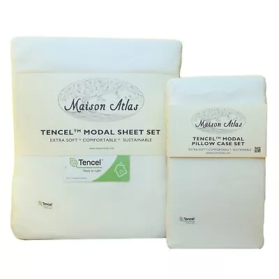 $44.99 • Buy SHEET SET Ultra Soft TENCEL MODAL TWIN / TWIN XL By MAISON ATLAS Pure Beech Bed