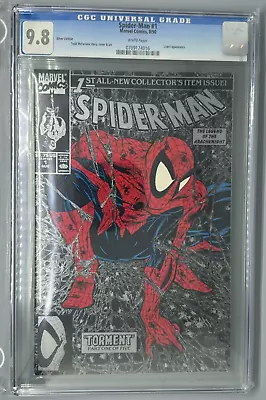 Spider-Man #1 Silver Edition Variant CGC 9.8 White Pages McFarlane Cover • $109.99