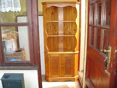 £60 • Buy Solid Pine Corner Unit With Carved Doors.