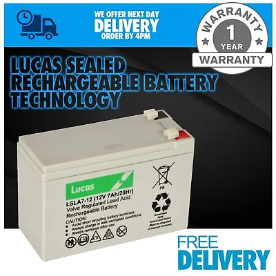 NP7-12 12v 7Ah 20HR Yuasa Lead Acid Rechargeable Battery Lucas • £16.95