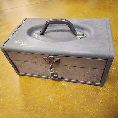 Vintage KENNEDY Kits TC-14 Brown Tackle Box Tool Box With 2 Keys 14 X8 X7  USA • $85