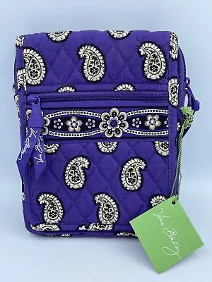 Vera Bradley Mini Hipster Simply Violet Crossbody Small Purse Wallet • $27.99