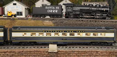 MTH 20-6613 B&O 2-Car 70' ABS Passenger Set Ribbed LN Original Owner • $190