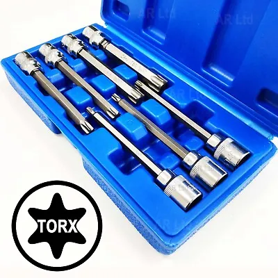 Long TORX Star Socket Bit Set. 3/8in Dr Long Reach Deep Male Torx STAR T Sockets • £10.85