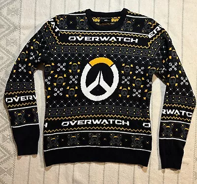 Overwatch Sweater Large Gamer Holiday Christmas Winter Blizzard ThinkGeek • $24.95