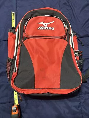 Mizuno Sport Backpack Softball / Baseball Bag Organizer Red And Black • $22.99