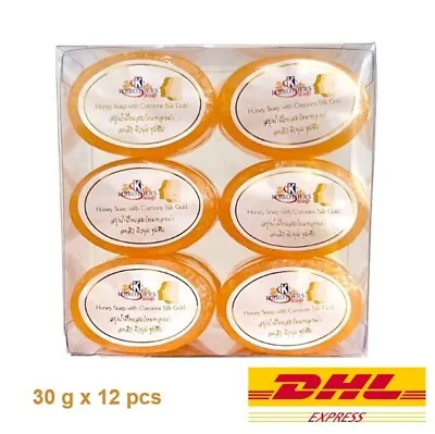 12 Bars Honey Soap With Cocoons Silk Gold K.Brothers Natural Soap 30 G • $32.94