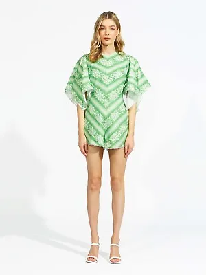 $144 • Buy Bnwt Alice Mccall Clover Flower Chain Playsuit - Size 10 Au/6 Us (rrp $399)