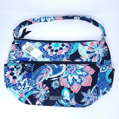 New Vera Bradley Go Ahead Convertible Crossbody Blue Lotus Flower Swirl $109 • $44.97