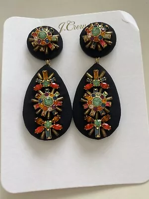 NWT J.Crew Unique Multi Color Jewel Drop Earrings • $34.99