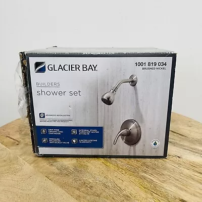 Glacier Bay 1001 819 034 Brushed Nickel Single Handle 1-Spray Shower Faucet Set • $44.99