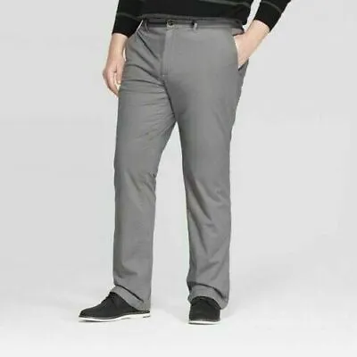 New Big & Tall Goodfellow & Co Straight Flannel-Lined Chino Gray Various Sizes • $19.99