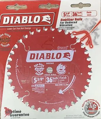 DIABLO D0536X Finish Blade 5-3/8  X 36 Teeth • $16.57