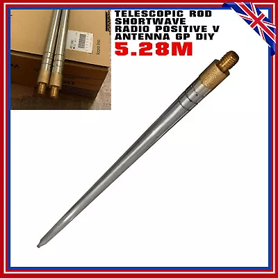 £28.99 • Buy 5.28m Super Long Telescopic Rod Shortwave Radio Positive V Antenna GP DIY UK