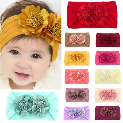 Kids Girls Baby Nylon Headband Toddler Flower Hair Band Headwraps Accessories✔ • $2.11