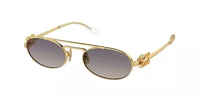 NEW Miu Miu 54ZS Sunglasses 5AK30C Gold 100% AUTHENTIC • $311.58