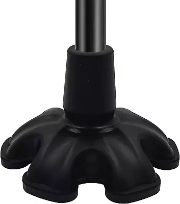 Self Standing Walking Cane Tip 3/4 Inch Heavy Duty Replacement Quad - Rubber Can • $16.24