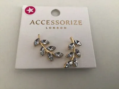 Accessorize Classic Style Earrings - Branch With Leaves  • £0.99