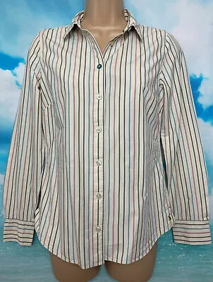 TOM JOULE Lifestyle JOULES 8/XS Vgc Pastel Multicoloured Striped Blouse Shirt • $24.28