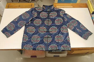 VTG Blue Silk Robe W/ Embroidery - Chinese Japanese Kimono JP JINGPIN FU ZHUANG  • $134.25