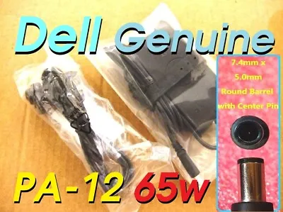 Dell Genuine HA65NS1-00 OEM 65W PA-12 PA-1650-06D3 AC Adapter LA65NS0-00 DF263  • $16.99