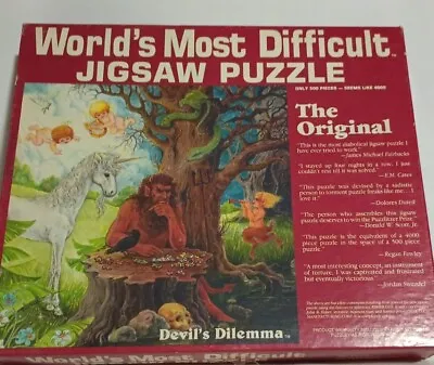 The World's Most Difficult Jigsaw Puzzle Vtg 1989 The Original Devil's Dilemma  • $12.99