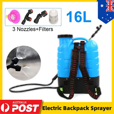 $75.89 • Buy 16L Electric Weed Sprayer Rechargeable Backpack Farm Garden Pump Power Spray AU