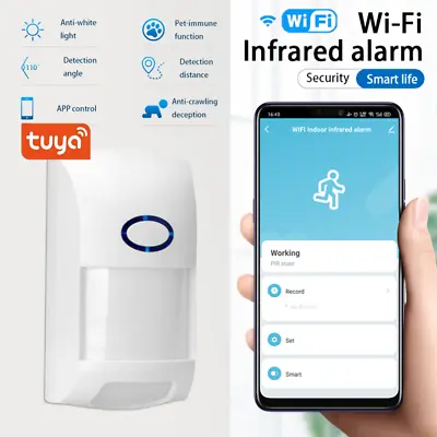 USA Tuya Smart WiFi Infrared Alarm Detector PIR Motion Sensor For Alexa Google • $13.61