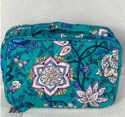 Vera Bradley PEACOCK GARDEN Blush & Brush Makeup Case (New & Sealed) $59 • $29.95