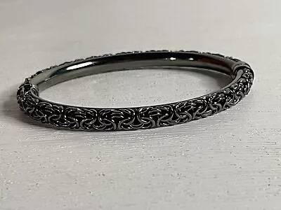 MILOR 925 ITALY STERLING SILVER HINGED BANGLE BRACELET ~ 7” ~ 20.2 Grams  • $39.99