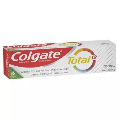 Colgate Total Original Antibacterial Fluoride Toothpaste 115g • $3.39